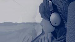 Headphones woman Scarlett Johansson