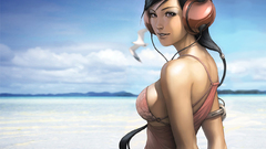 Headphones woman soft shading