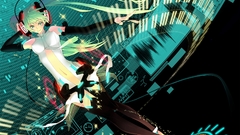 Headphones woman vocaloid hatsune