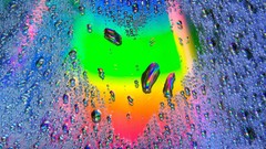 Hearts water drops rainbows art design