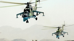 Helicopters hind vehicles Mi-24