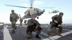 Helicopters military special forces vehicles