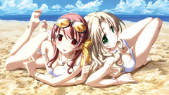 Hentai blondes bikini green