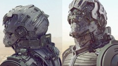 Hero exoskeleton futuristic 3D modeling armored suit Mike Nash