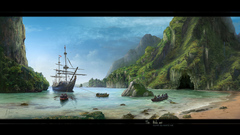 Hide ship Treasure Island