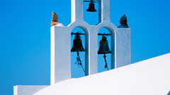 High bell tower santorini