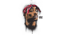 Hip-Hop Makaveli Men artwork Music white background