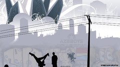 Hip-Hop urban shadows streets breakdancing b-boy