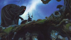 Hobbits hiding Nazgul the lord of the rings fantasy art