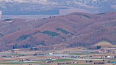 Hokkaido farmland and hills