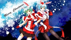 Holidays Christmas red eyes gloves pantyhose yellow eyes green 