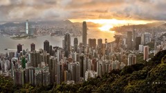 Hong Kong cityscapes city skyline hong kong bay