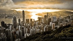 Hong Kong cityscapes city skyline hong kong bay