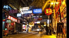 Hong Kong cityscapes street signs