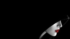 Hooded black background black