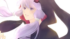 Hoodies pink hair pink eyes vocaloid twintails hair ornaments 