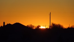 Horizon the sun peeking