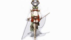 Horns blue hair pixiv