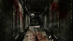 Horror dark hallway