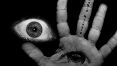 Horror hand eye abstract