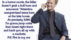 Horror Quotes funny barney