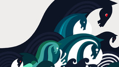 Horses artwork white background