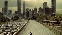 Horses cityscapes walking dead Highways