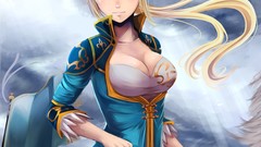 Horses Ribbons blondes long hair ponytails saddle cleavage hair 