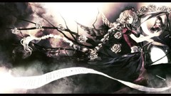 Hourglass white hair touhou black hair houraisan kaguya 