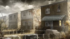 House heavy rain backyard Ethan