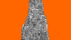 Houses artwork drawings selective