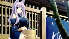 Houses long hair green