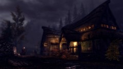 Houses the elder scrolls v skyrim video games towns nights 