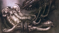 HR Giger alien space
