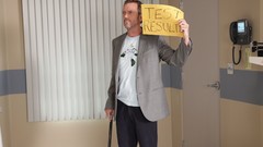 Hugh Laurie cane hospital coat blind gregory house doctors 