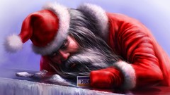 Ice beard funny santa claus visa