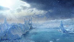 Ice clouds snow icebergs