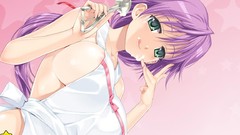 Ice cream anime girls purple hair Kanojo x Kanojo x Kanojo 