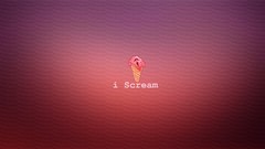 Ice cream funny melting screaming minimalistic