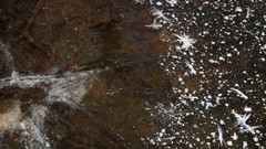 Ice nature shattered crystals