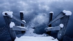 Ice nature snow broken