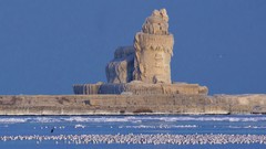 Ice Ohio Harbor Cleveland West lighthouses
