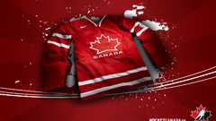 Ice red Canada hockey