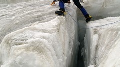 Ice scratches cracks Ice Climbers