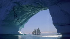 Icebergs Sailboats Greenland
