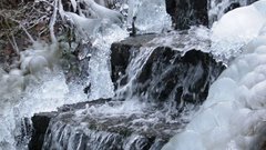 Iced waterfall ice snow