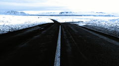 Icy road snow nature