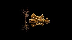 Illuminated blackness abstract House