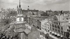Independence hall at square