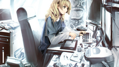 Indoors room keyboards long